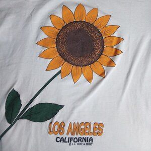 Vintage 90s LA Surf & Sport Sunflower Los Angeles T-Shirt